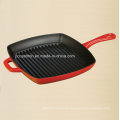 China Gusseisen Frypan mit Emaille Finishing in 26cm Dia